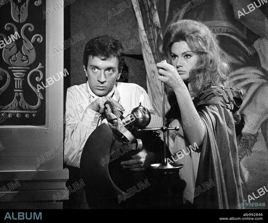 JEAN-PIERRE CASSEL and SYLVIA KOSCINA in CYRANO ET D'ARTAGNAN, 1964, directed by ABEL GANCE. Copyright AGATA FILMS.