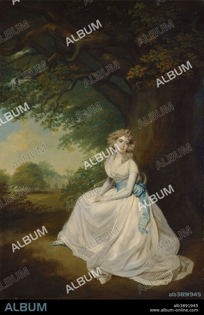 ARTHUR WILLIAM DEVIS. Lady Chambers. Date/Period: Ca. 1789. Painting. Oil on canvas. Height: 1,067 mm (42 in); Width: 727 mm (28.62 in).