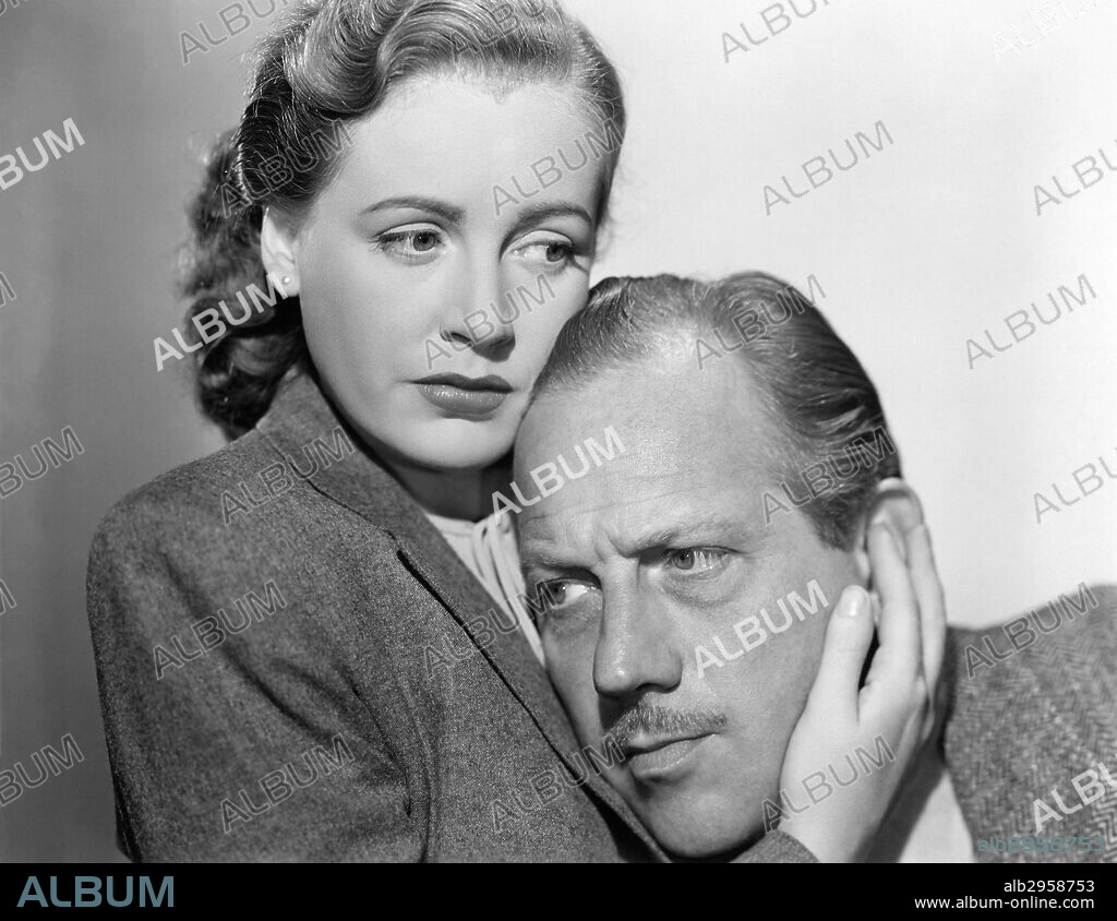MELVYN DOUGLAS and WANDA HENDRIX in MY OWN TRUE LOVE, 1948, directed by COMPTON BENNETT. Copyright PARAMOUNT PICTURES.