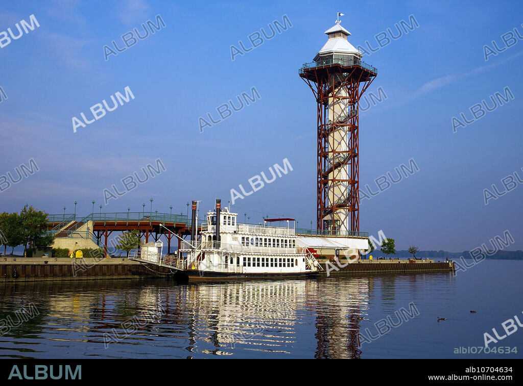 The Bicentennial Tower is an observation tower located in Erie, Pennsylvania and features panoramic views of Lake Erie, Presque Isle State Park, and downtown Erie. The tower was built to signify the city's bicentennial year 1996.