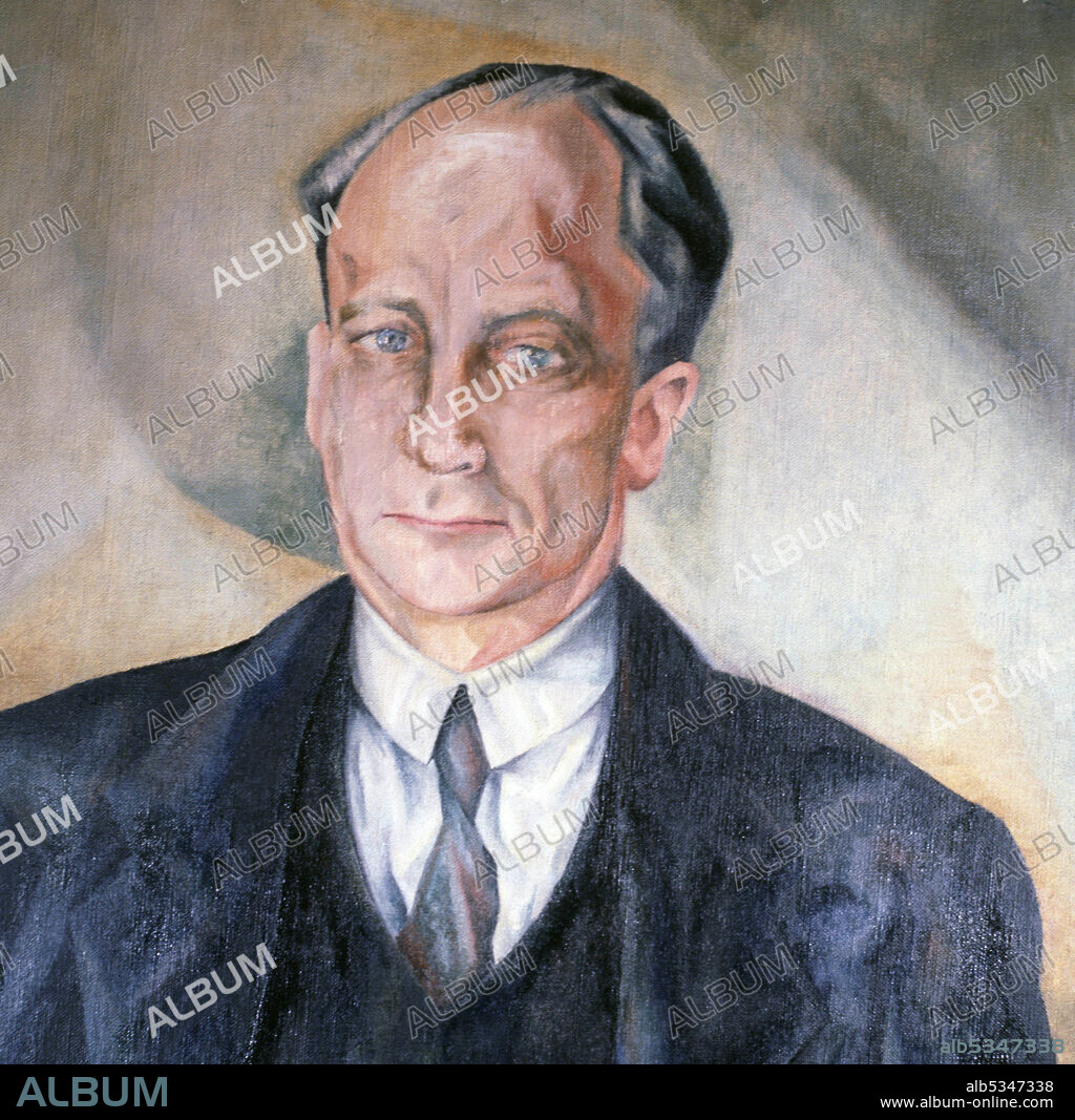 LUIS QUINTANILLA ISASI. LARGO CABALLERO, FRANCISCO. POLITICO ESPAÑOL. MADRID 1869-1946. OLEO DE L. QUINTANILLA. MINISTERIO DE TRABAJO. MADRID.