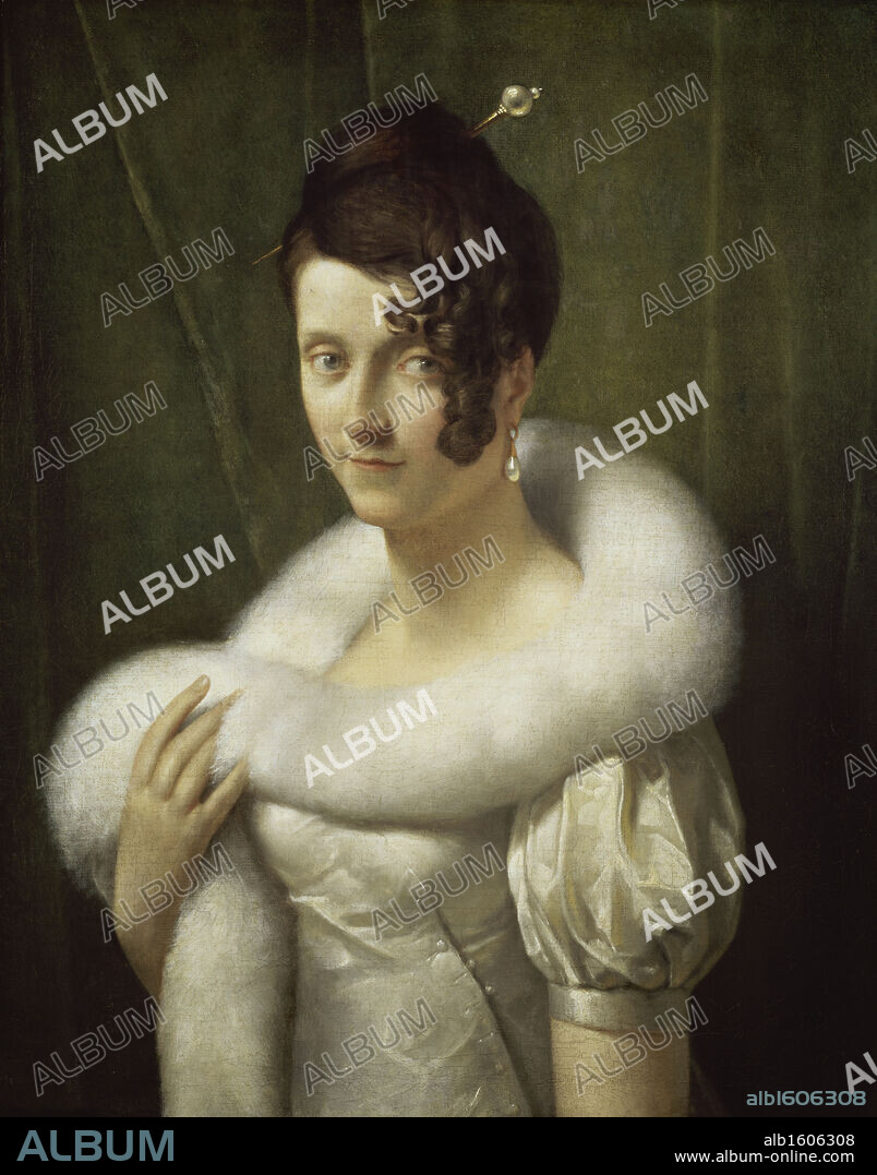 FRANÇOIS PASCAL SIMON. Portrait of a Young Lady   (Portrait de Jeune Femme)   19th C.   Francois Pascal Simon Girard (1770-1837/French)   Musee des Beaux Arts, Nancy, France.