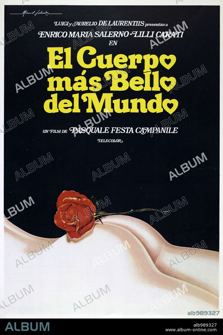 Poster de EL CUERPO MAS BELLO DEL MUNDO, 1979 (IL CORPO DELLA RAGASSA), dirigida por PASQUALE FESTA CAMPANILE. Copyright FILMAURO.