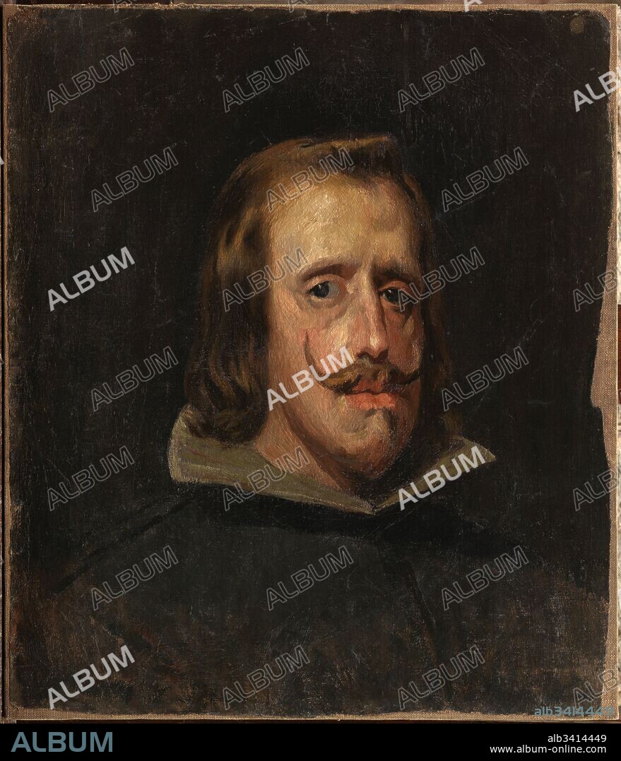 Pablo Picasso / "Copia de un retrato de Felipe IV, pintado por Velázquez hacia el 1653", 1897-1898, pintura sobre tela, 54,2 x 46,7 cm, MPB110017.