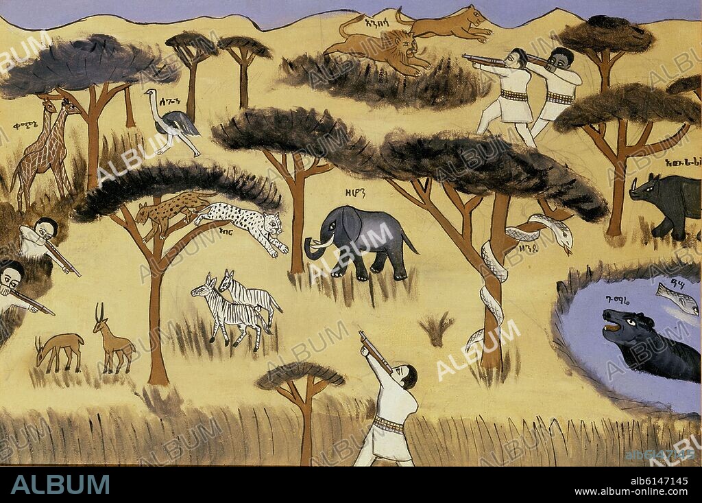 AUTOR LIBRE 01307. CAZADORES CAZANDO  EN  AFRICA - CAZERIA.