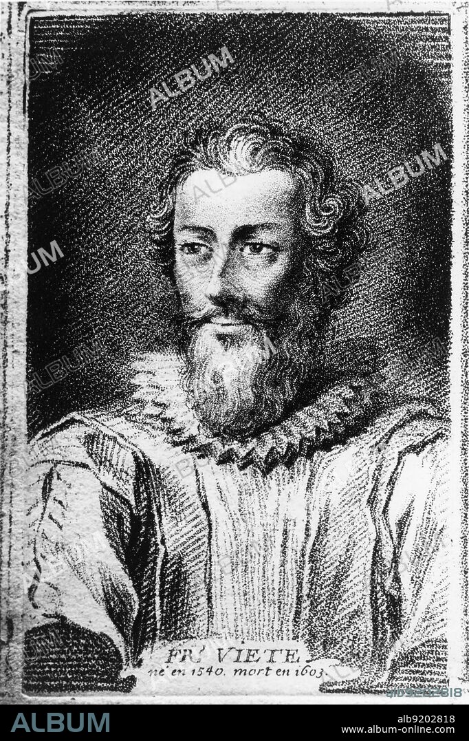 Francois Viète (1540 - 23 February 1603) was a French mathematician. He was a lawyer by trade, and served as a privy councillor to both Henry III and Henry IV. As a mathematician he created many innovations: the binomial formula, which would be taken by Pascal and Newton, and the link between the roots and coefficients of a polynomial, called Vieta's formula. He used letters to denote constants and variables and introduced the terms coefficient and negative. His algebra was no longer limited to the statement of rules, but relied on an efficient computer algebra, in which the operations act on the letters and the results can be obtained at the end of the calculations by a simple replacement. This approach, which is the heart of contemporary algebraic method, was a fundamental step in the development of mathematics. He died in 1603 at the age of 62 or 63.