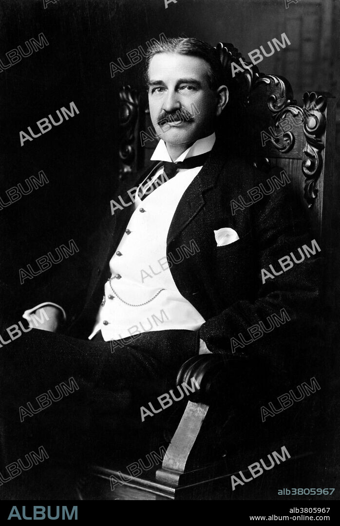 Lyman Frank Baum (1856-1919) was an American author of children's books, best known for writing The Wonderful Wizard of Oz. He wrote thirteen novel sequels, nine other fantasy novels, and a host of other works and made numerous attempts to bring his works to the stage and screen. His works predicted such century-later commonplaces as television, laptop computers and wireless telephones. Baum made use of several pseudonyms for some of his other, non-Oz books. On May 5, 1919, Baum suffered from a stroke. He died quietly the next day, nine days short of his 63rd birthday.