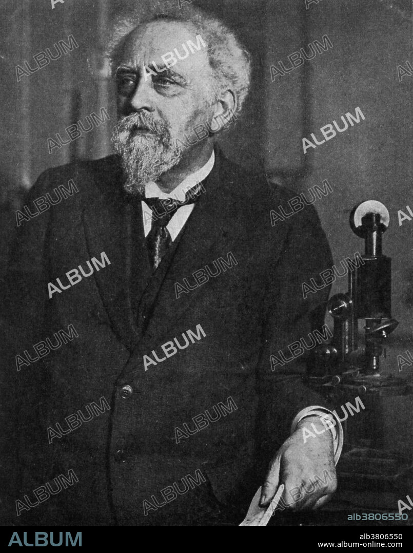Jean Baptiste Perrin was a physicist and Nobel laureate (1926). Born 1870 in Lille, France, Perrin is best known for his study of the motion of particles suspended in liquid that verified Einstein's paper on Brownian motion, and proved the existence of atoms. He also determined Avogadro's constant, which is the number of atoms or molecules in one mole.