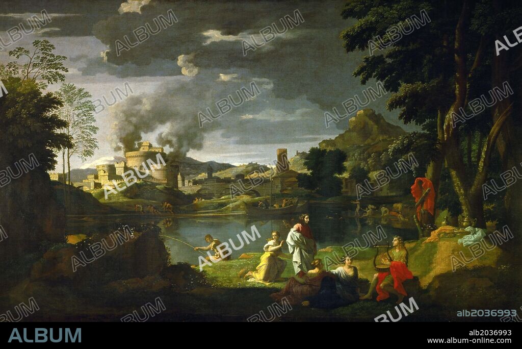 Nicolas Poussin / 'Orpheus and Eurydice', 1659, Oil on canvas, 120 x 200 cm.