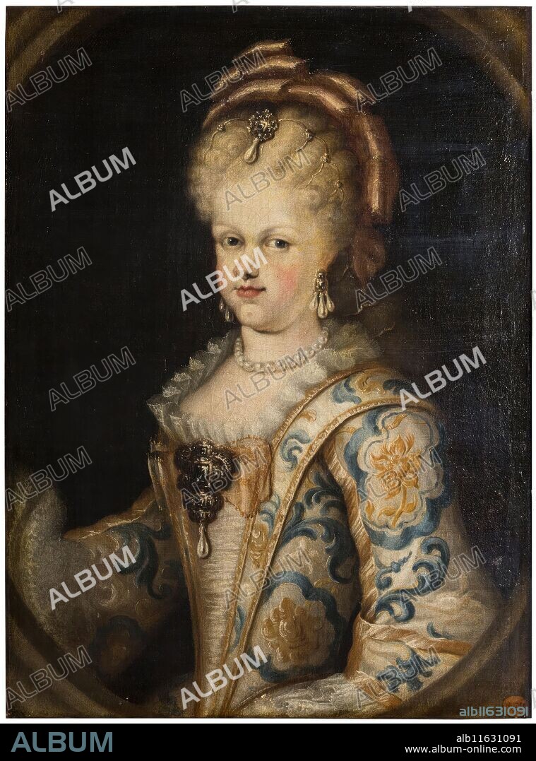 MIGUEL JACINTO MELÉNDEZ. Miguel Jacinto Meléndez / 'Maria Luisa Gabriella of Savoy, Queen of Spain'. XVIII century. Oil on canvas.