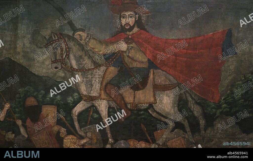Saint James the Indian-slayer. Anonymous Peruvian artist. Last quarter of 19th century. Detail. Oil on canvas. Museum of Pilgrimage and Santiago. Santiago de Compostela, Galicia, Spain.