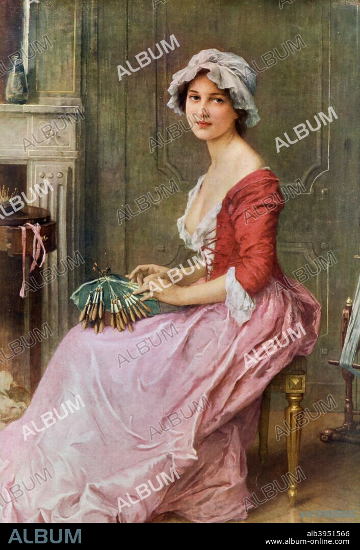 'The Seamstress', late 19th or early 20th century. A print from L'Illustration, 27 November 1909.