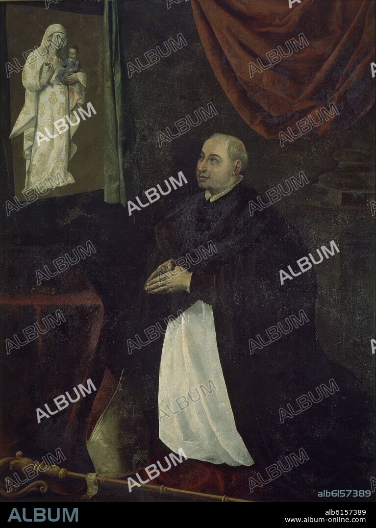 FRANCISCO DE ZURBARAN. RETRATO DE DON RODRIGO FERNANDEZ DE SANTAELLA - MAESE RODRIGO - HACIA 1640 - BARROCO ESPAÑOL.