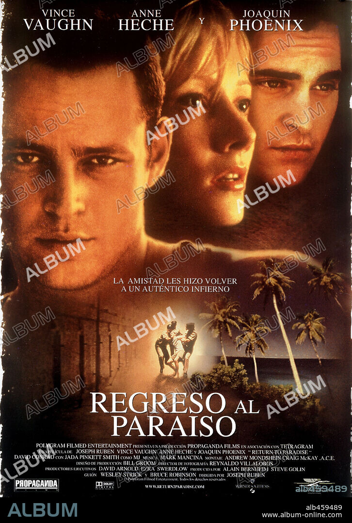 Poster of RETURN TO PARADISE, 1998, directed by JOSEPH RUBEN. Copyright POLYGRAM.