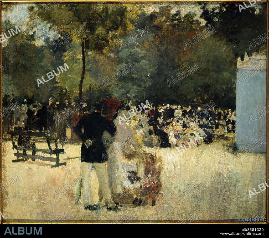 EMILE ANTOINE GUILLIER. The Guignol in the Tuileries Garden, c1880.