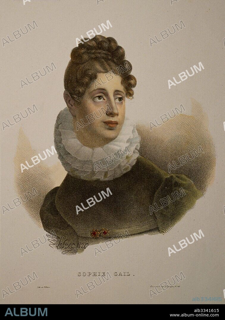 FRANCOIS LE VILLAIN. Portrait of the singer and composer Edmée Sophie Gail (1775-1819).