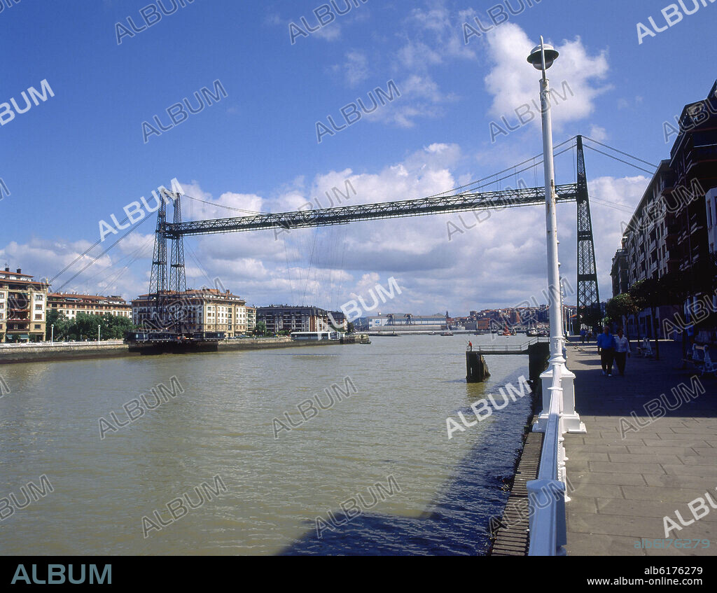 ALBERTO PALACIO (1856-1939). PUENTE COLGANTE TAMBIEN LLAMADO PUENTE VIZCAYA- 1893 - UNE PORTUGALETE CON GETXO.