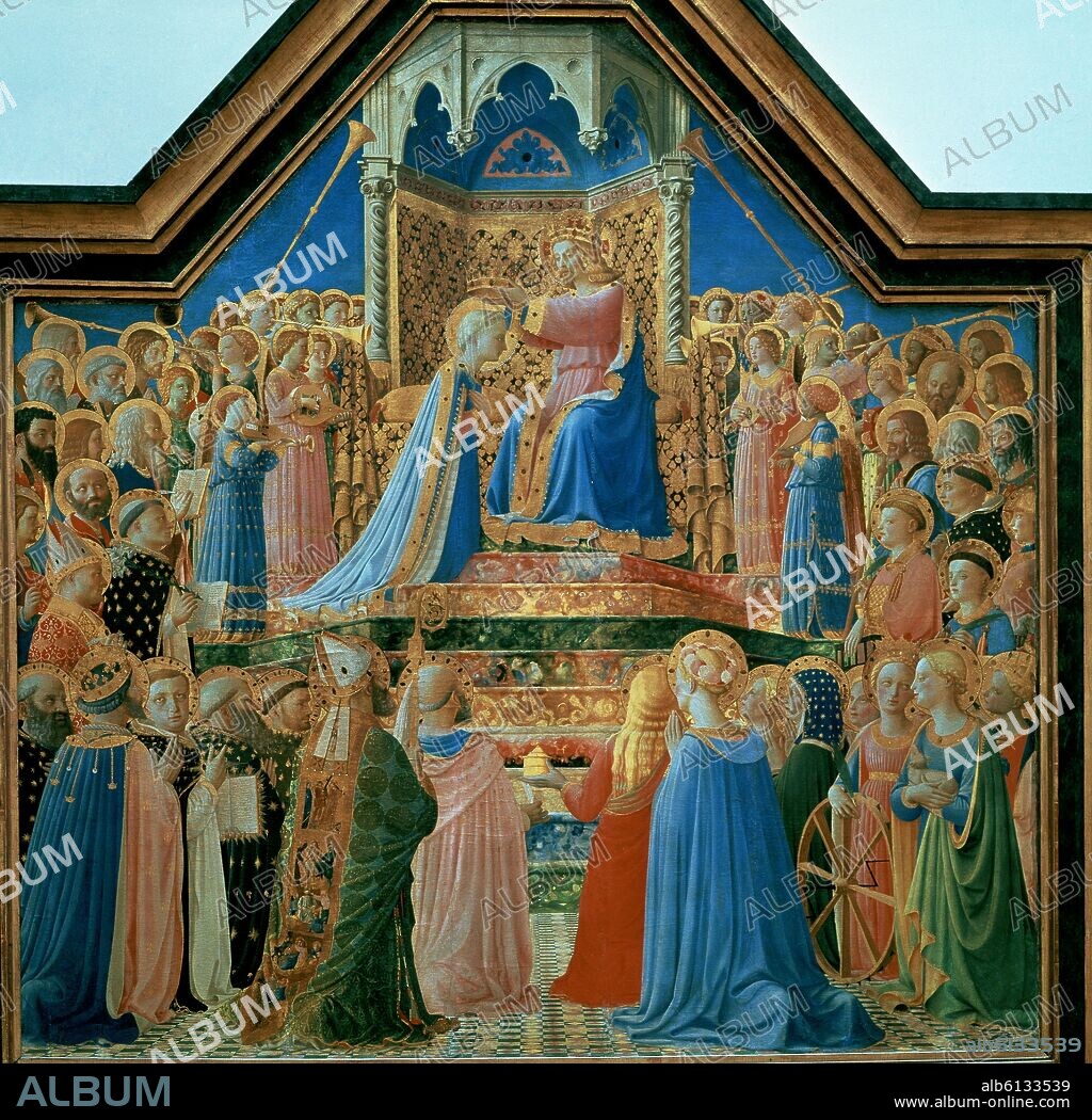 GUIDO DI PIETRO (1400/1455) FRA ANGELICO O FRAY AN. LA CORONACION DE LA VIRGEN-1435-209x206 CM.