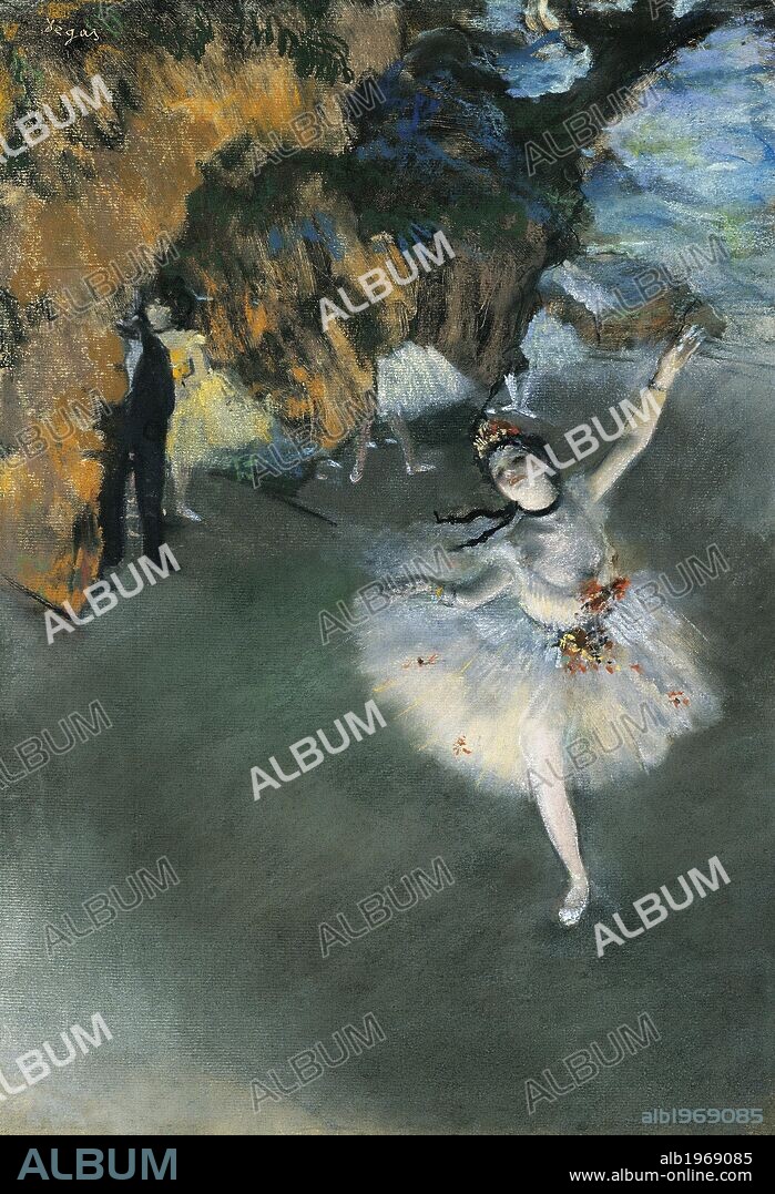 Ballet (L'Etoile), 1876-77, by Edgar Degas (1834-1917), pastel on paper.