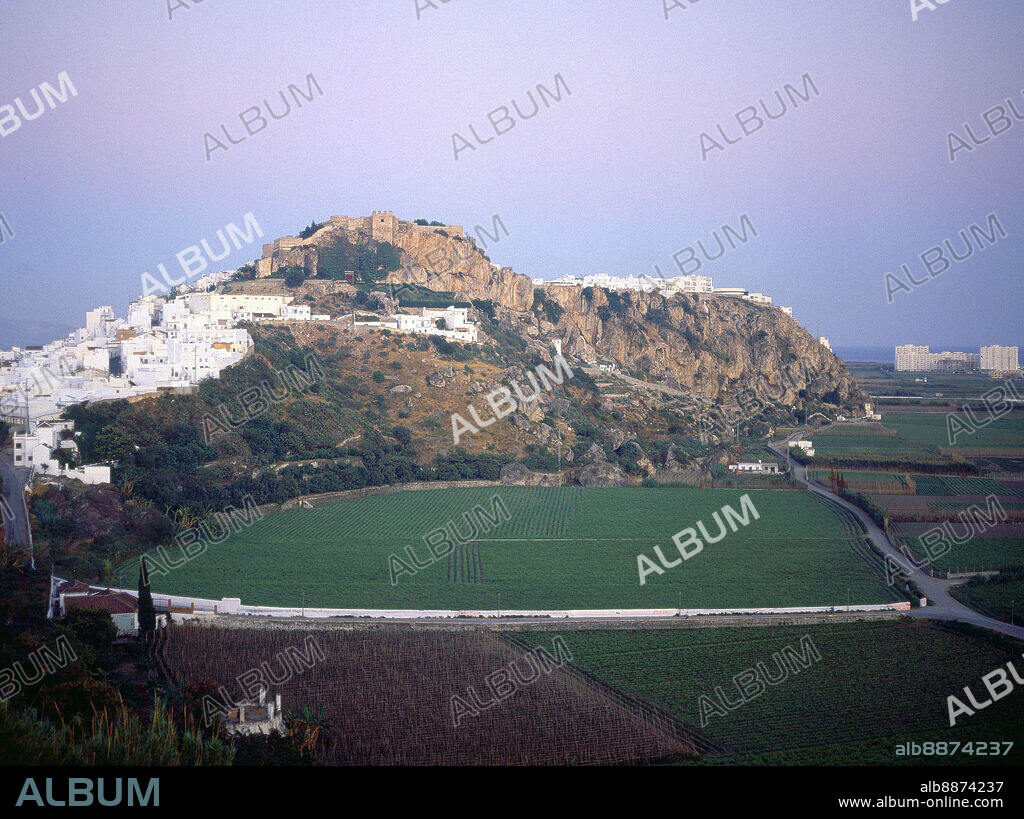 VISTA PANORAMICA DE ALMUÑECAR - FOTO AÑOS 90 -.