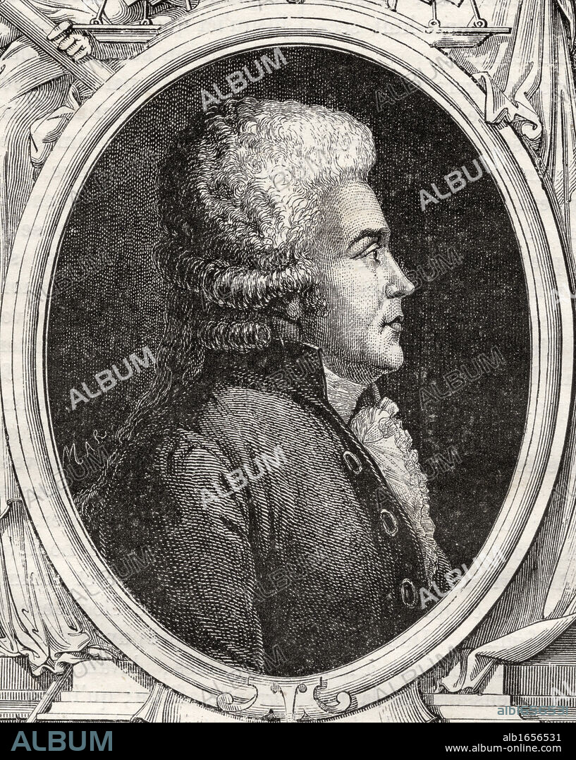 Augustin Bernard Francois Legoazre de Kervelegan, 1748-1825. French politician. President of the Quimper Tribunal in the legislative assembly during the French Revolution. From "Histoire de la Revolution Francaise" by Louis Blanc.