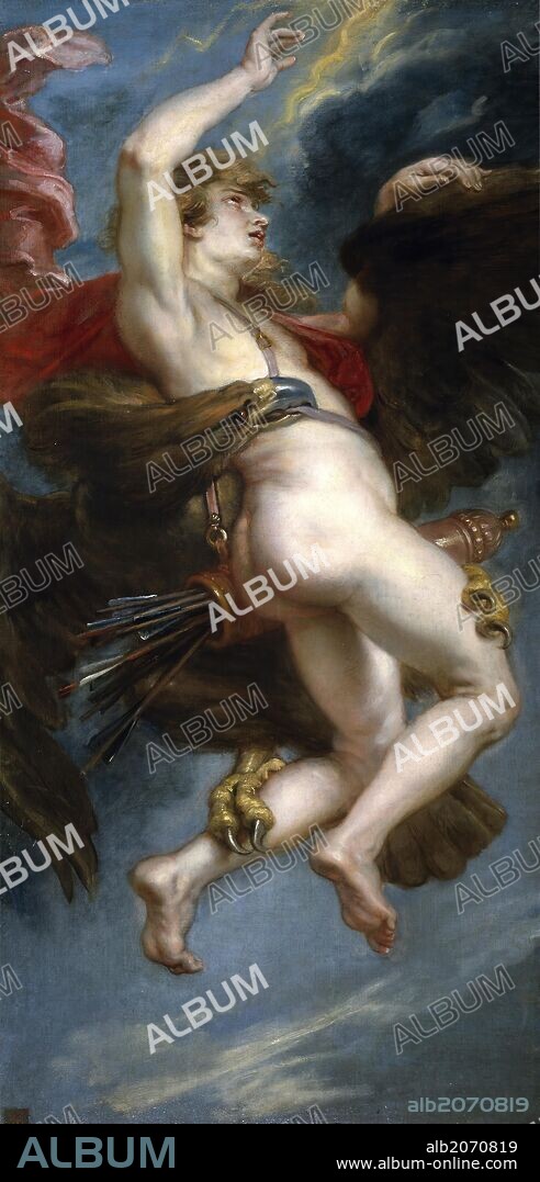 PETER PAUL RUBENS. Pedro Pablo Rubens / 'El rapto de Ganímedes', 1636-1637, Escuela Flamenca, Óleo sobre Lienzo, 181 cm x 87,3 cm, P01679.