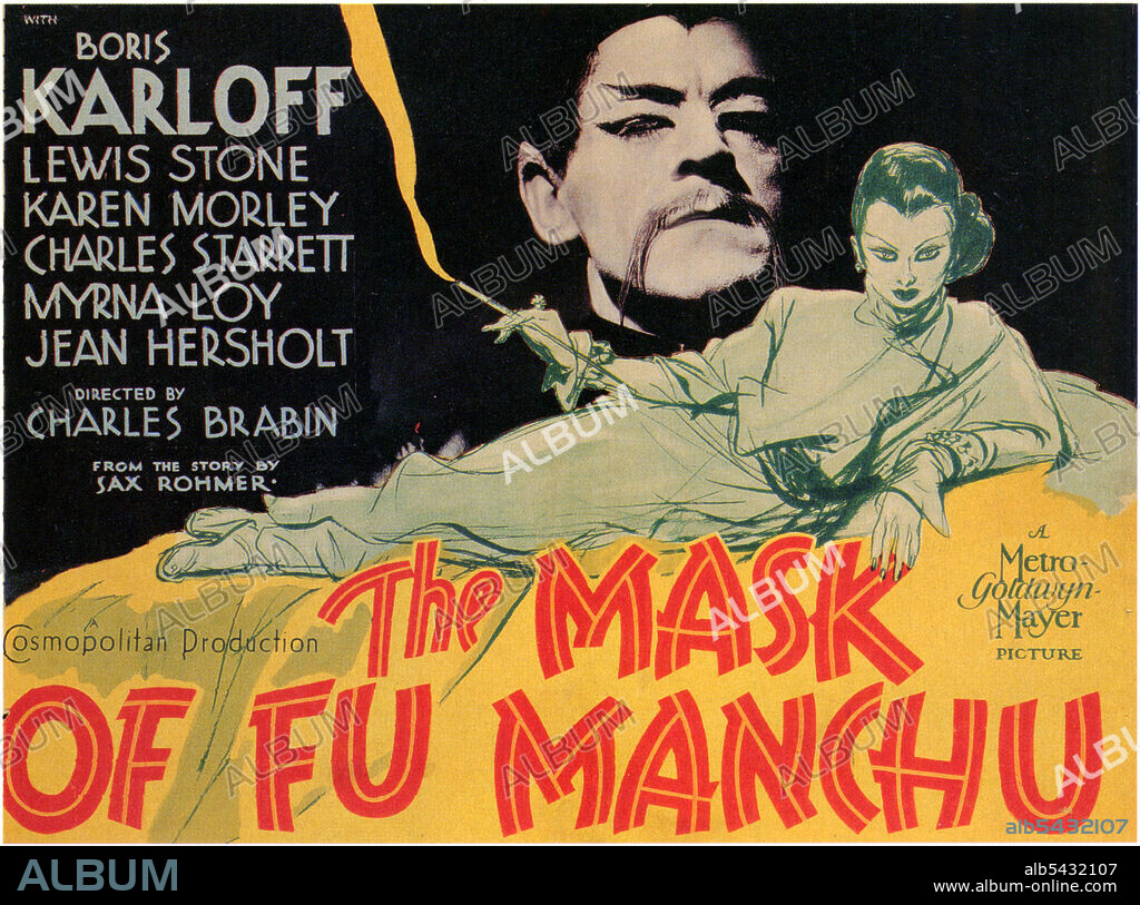 BORIS KARLOFF en FU MANCHU: LA FU MANCHU: MASCARA DE FU-MANCHU, 1932 (THE MASK OF FU MANCHU), dirigida por CHARLES J. BRABIN y CHARLES VIDOR. Copyright M.G.M.