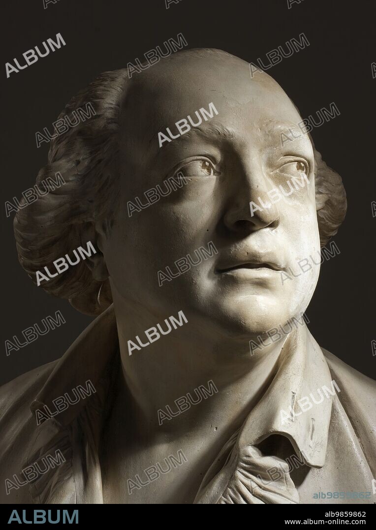 JEAN-ANTOINE HOUDON. Portrait of Giuseppe Balsamo (called Count Alessandro Cagliostro) (image 2 of 2), c.1786.
