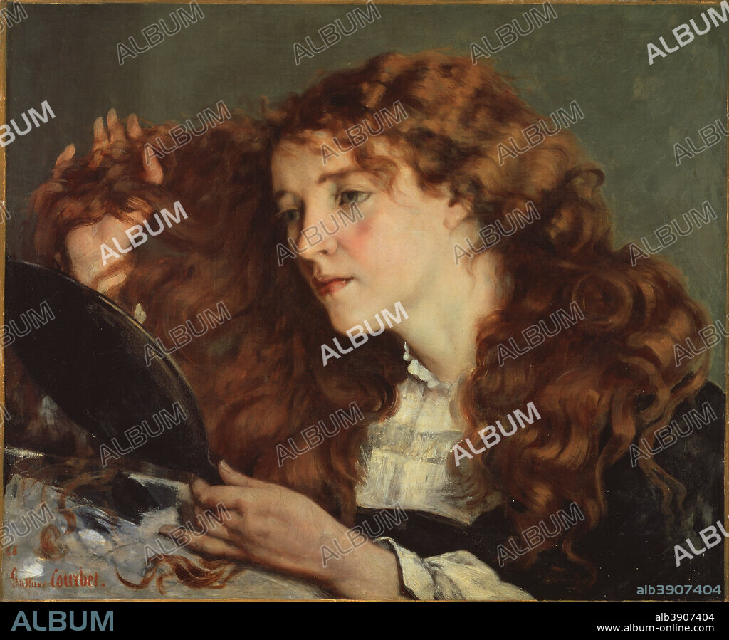GUSTAVE COURBET. Jo, den vackra irländskan Jo, the Beautiful Irish Girl. Date/Period: 1866. Painting. Oil on canvas. Height: 540 mm (21.25 in); Width: 650 mm (25.59 in).