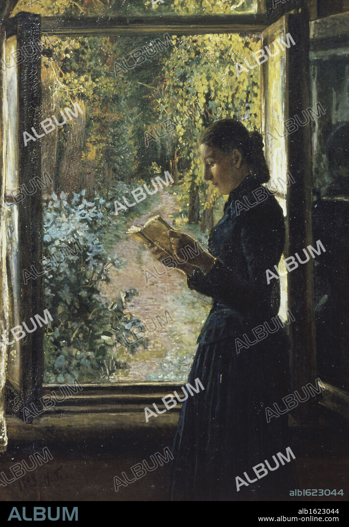 Portrait of Natalia Ivanovna Petrunkevich  1893  Nikolaj Nikolaevic Ge (1831-1894 Russian)  Tretyakov Gallery, Moscow.