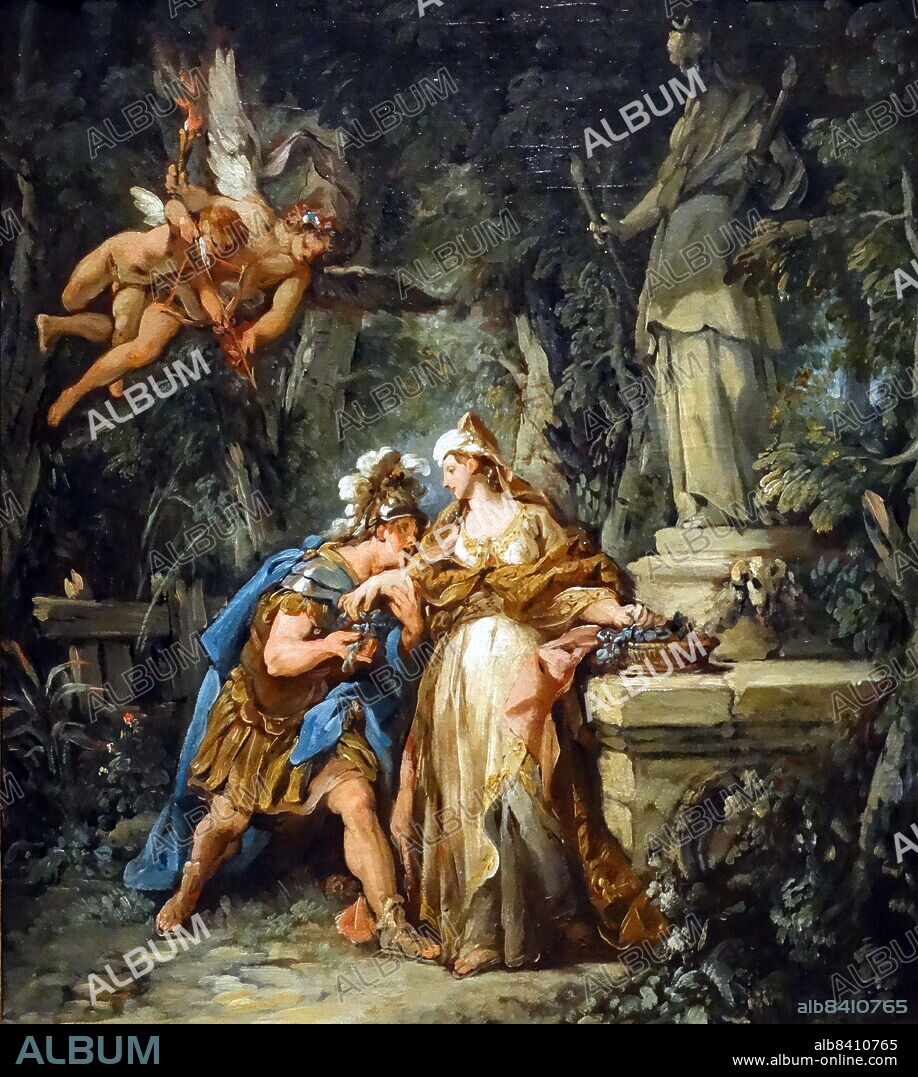 Jason swearing eternal affection to Medea, 1742-43 painting by Jean Francois de Troy (27 January 1679, Paris - 26 January 1752, Rome) was a French Rococo easel and fresco painter, draughtsman and tapestry designer.