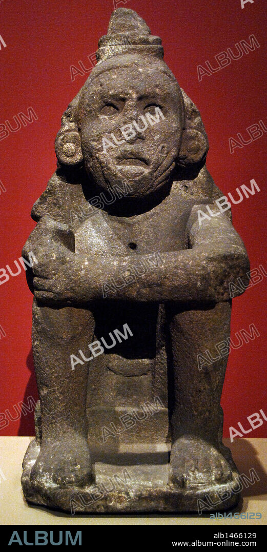 Pre-Columbian Art. Aztec. Mexico. Seated Deity (Macuilxochitl). 15th–early 16th century. Basalt. Metropolitan Museum of Art. New York. United States.