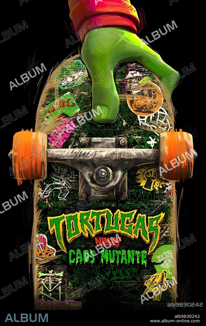Poster de NINJA TURTLES: CAOS MUTANTE, 2023 (TEENAGE MUTANT NINJA TURTLES: MUTANT MAYHEM), dirigida por JEFF ROWE y KYLER SPEARS. Copyright Point Grey Pictures / Nickelodeon Animation Studios / Paramount Pictures.