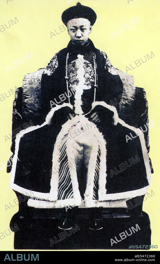 Aisin-Gioro Pu Yi (7 February 1906 - 17 October 1967), of the Manchu Aisin Gioro ruling family, was the last Emperor of China. He ruled in two periods between 1908 and 1917, firstly as the Xuantong Emperor from 1908 to 1912, and nominally as a non-ruling puppet emperor for twelve days in 1917. He was the twelfth and final member of the Qing Dynasty to rule over China proper.