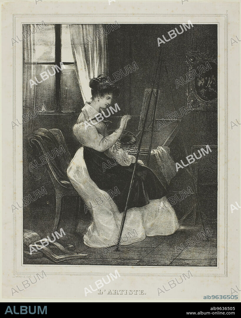 ACHILLE DEVERIA. The Artist, n.d.