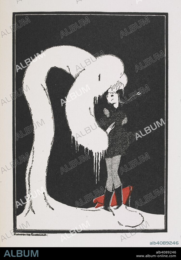 HANS CHRISTIAN ANDERSEN y KATHERINE BEVERLEY. Illustration for the story, 'a little boy and girl.'  A snowman and boy. The snow queen / Hans Christian Andersen ; drawings by Katharine Beverley and Elizabeth Ellender. New York, N.Y. : E.P. Dutton, c1929. Source: YD.2004.b.454 after page 39.