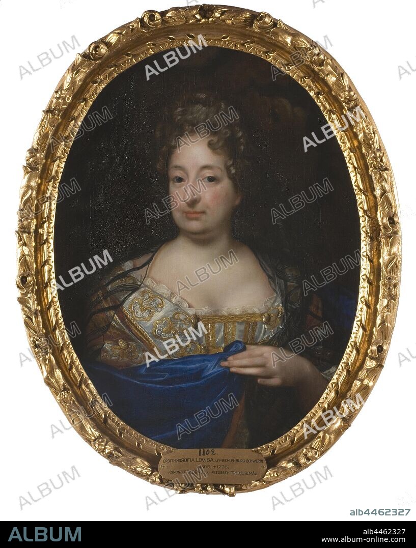 Attributed to David von Krafft, Queen Sofia Charlotta, Sofia Charlotta, 1668-1705, Princess of Palatinate, Duchess of Braunschweig-Lüneburg, painting, portrait, Sophia Charlotte of Hanover, oil on canvas, Framed, Height, 88 cm (34.6 inches), Width, 70 cm (27.5 inches), Depth, 8 cm (3.1 inches).