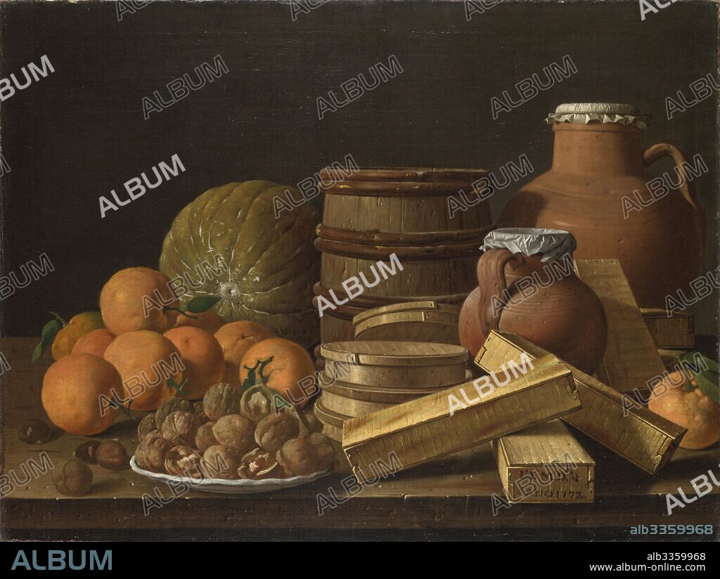 LUIS EGIDIO MELéNDEZ. Still Life with Oranges and Walnuts.