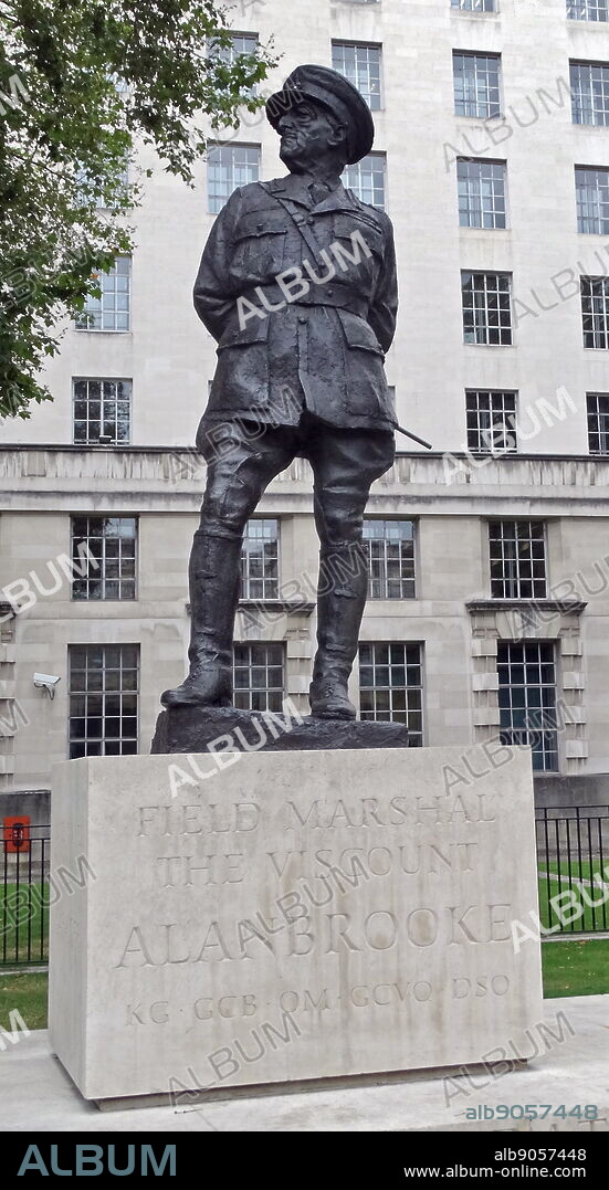 statue of Field Marshal Sir Alan Francis Brooke, (23 July 1883 17 June 1963) was a senior officer of the British Army. He was Chief of the Imperial General Staff, the professional head of the British Army, during the Second World War.