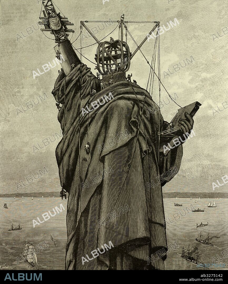 The Statue of Liberty in New York, the end of the