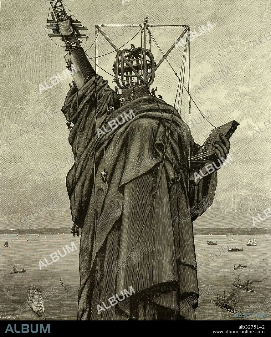 The Statue of Liberty in New York, the end of the