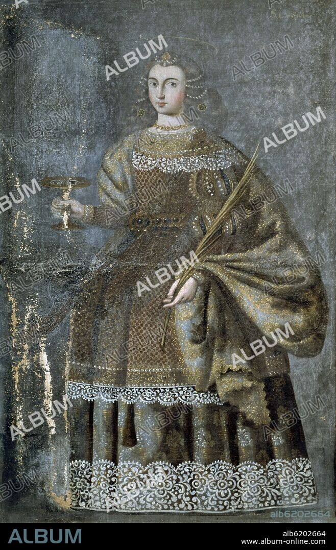 FRANCISCO DE ZURBARAN. SANTA LUCIA - SIGLO XVII - BARROCO ESPAÑOL.