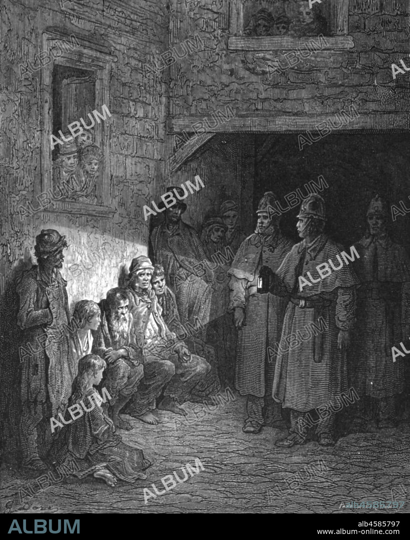 PAUL GUSTAVE DORÉ. 'The Bull's-Eye', 1872. From, "LONDON. A Pilgrimage" by Gustave Dore and Blanchard Jerrold. [Grant and Co., 72-78, Turnmill Street, E.C., 1872].