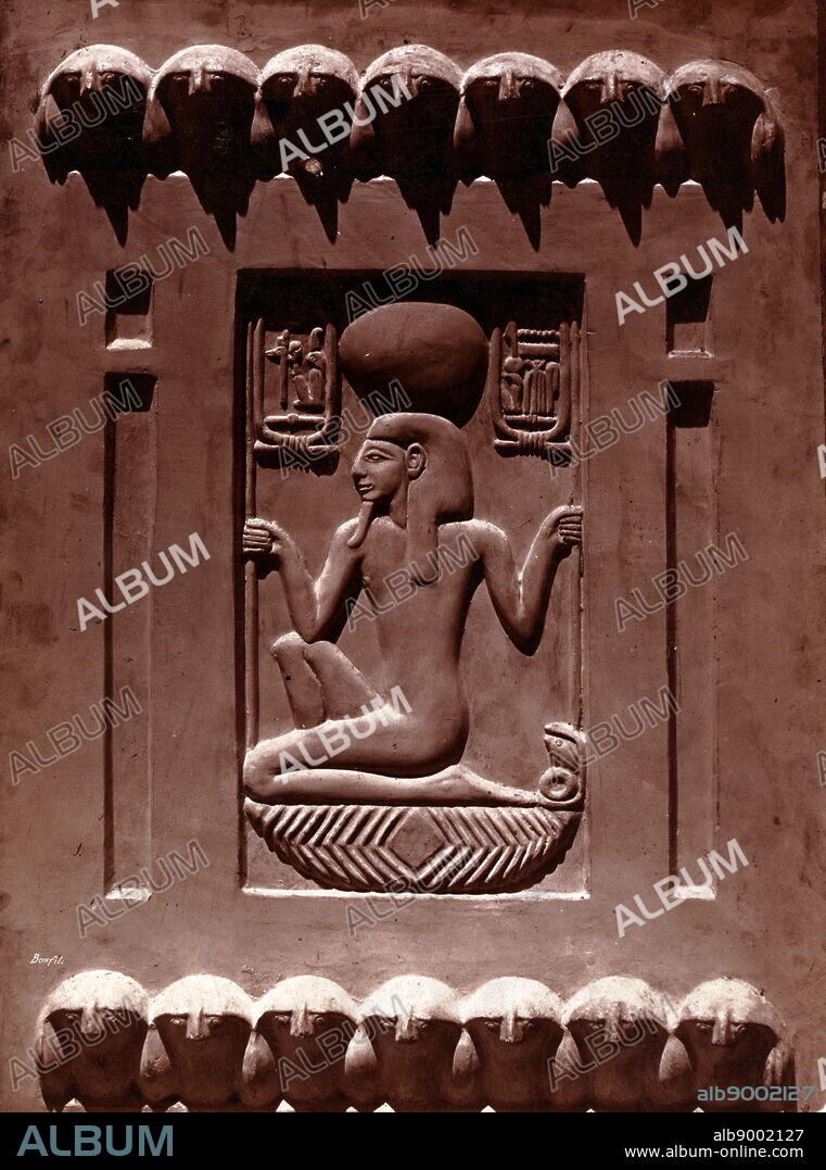 Bas-relief of Ramses II found at Saqqara, Memphis, Egypt.