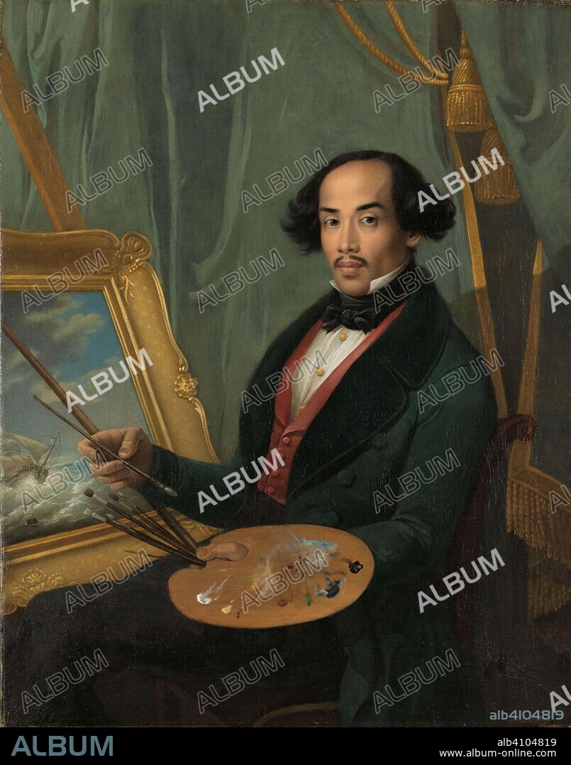 FRIEDRICH CARL ALBERT SCHREUEL (ATTRIBUTED TO). Portrait of Raden Syarif Bustaman Saleh. Dating: c. 1840. Measurements: h 106.7 cm × w 85.3 cm; d 10.5 cm.