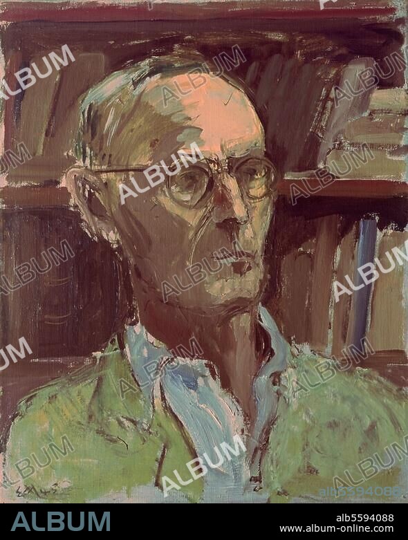 Hesse, Hermann Schriftsteller, Calw 2.7.1877 - Montagnola (Tessin). 9.8.1962. Porträt. Gemälde, 1945, von Ernst Morgenthaler. (1887-1962). Öl auf Leinwand, 45,5 × 37 cm. Marbach, Schiller-Nationalmuseum.