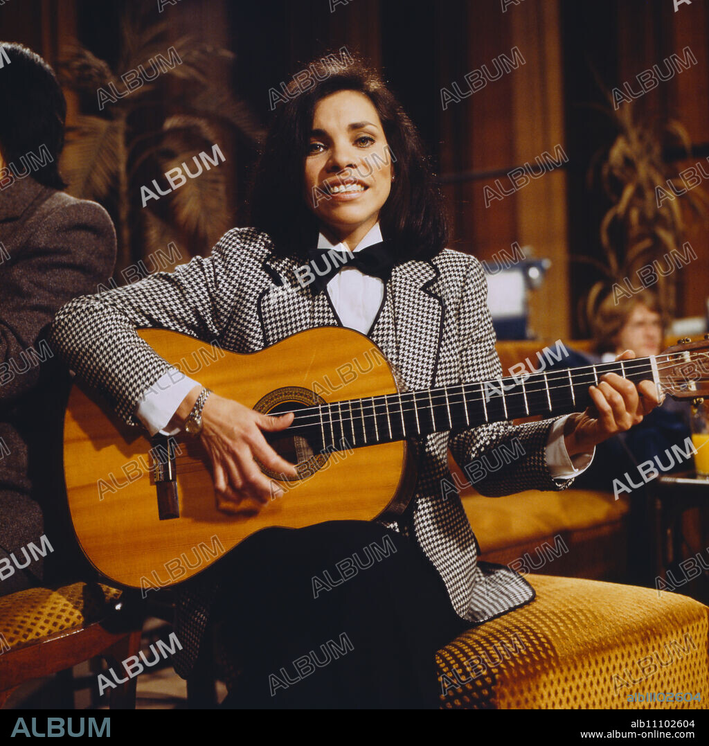 Olivia Molina, German-Mexican folk singer, TV appearance, circa 1980.
