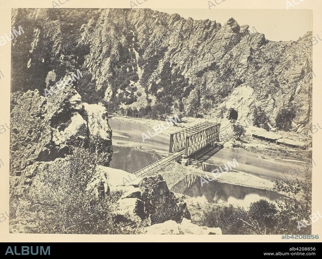 ANDREW JOSEPH RUSSELL. Tunnel No. 3, Weber Canon, Utah. Andrew J. Russell; American, 1830-1902. Date: 1868-1869. Dimensions: 15.2 x 20.4 cm (image/paper); 23.2 x 30.3 cm (album page). Albumen print, pl. XXII from the album "Sun Pictures of Rocky Mountain Scenery" (1870). Origin: United States.