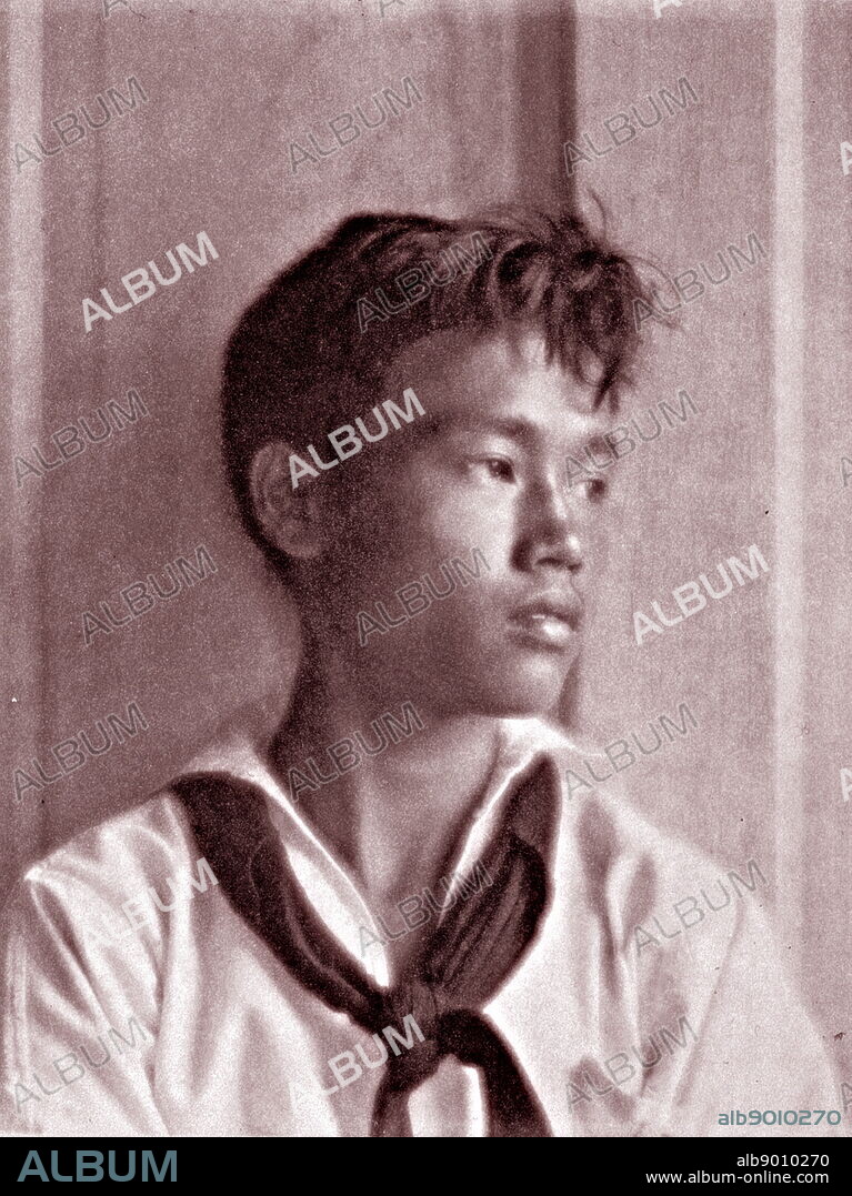 Photographic study of David Leung, in a sailor suit by Fred Holland Day, 1911. Photographic print on ivory mount, platinum. Fred Holland Day (23 July 1864--23 November 1933), known professionally as F. Holland Day, was an American photographer and publisher.