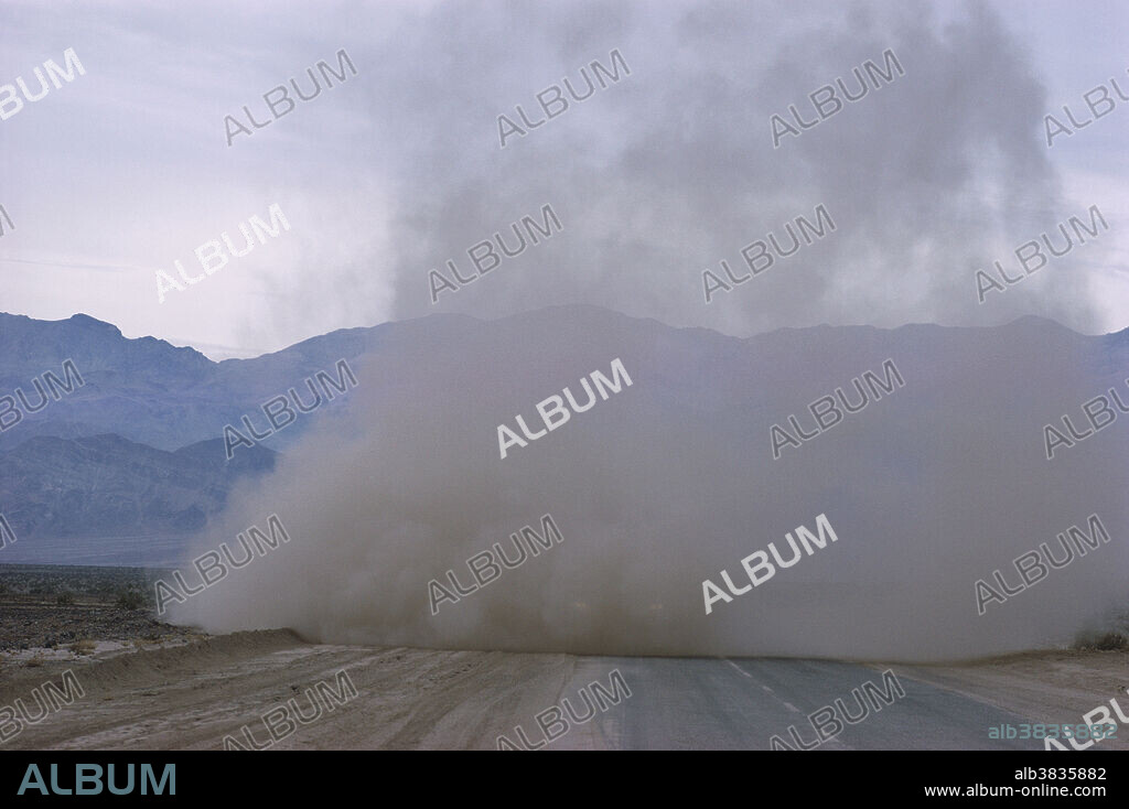 Approaching sandstorm in Death Valley National Monument, California.